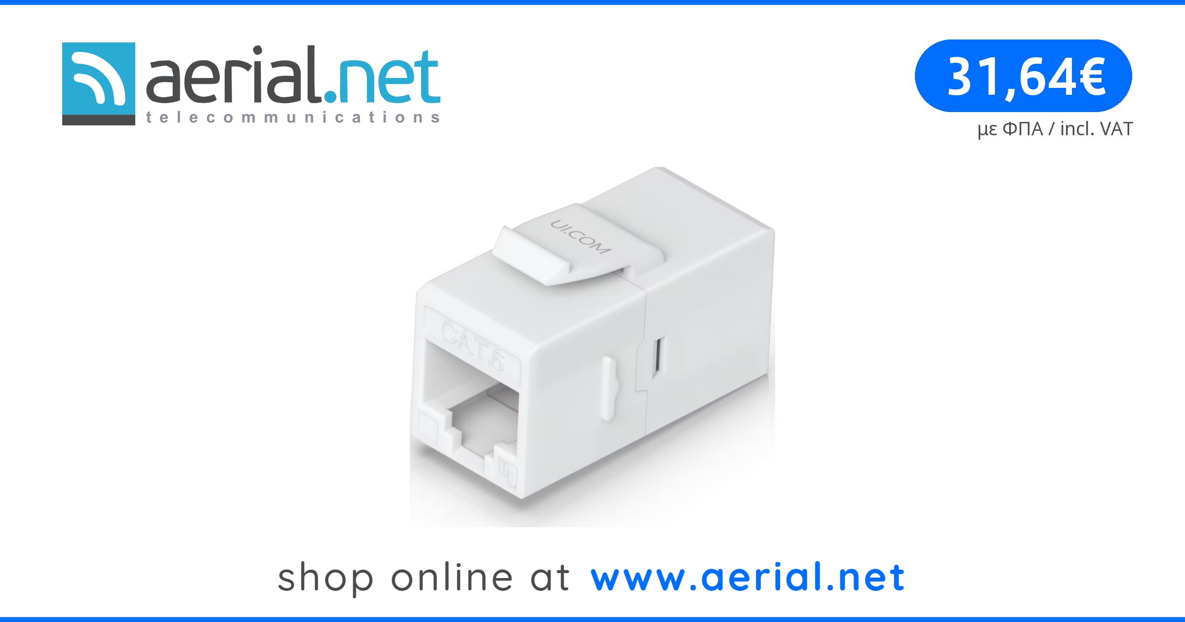 Ubiquiti UACC-Keystone-Coupler-C6, Cat6 Keystone Coupler, 12-Pack ...